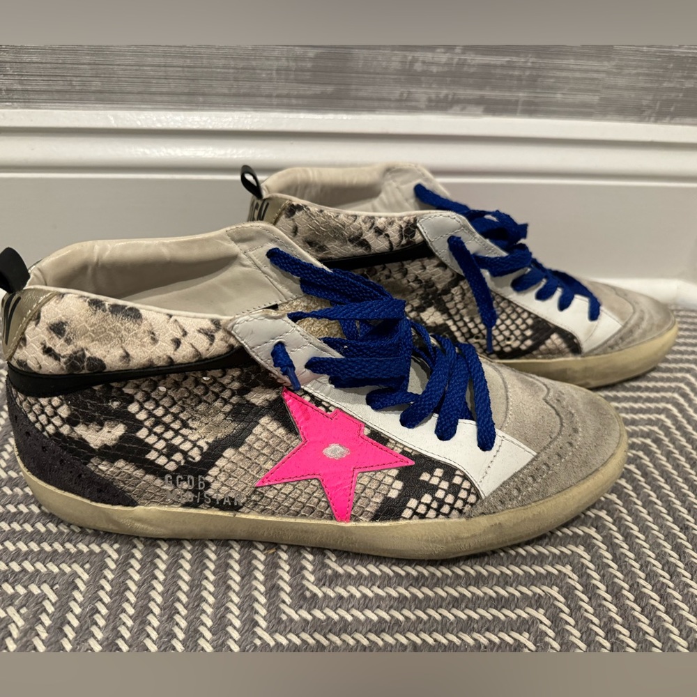 Golden Goose Midstar Snakeskin Embossed Size 39